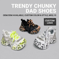 Zapatillas Chunky con Suela Biónica Fluida y Pedrería, Estilo Graffiti, Pintadas a Mano, Bling Y2K, para Mujer, Tipo Dad Shoes