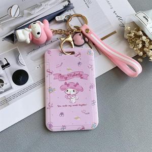 พวงกุญแจ Kawaii llaveors พวงกุญแจ My Melody การ์ด ID ผู้ถืออนิเมะ Kuromi Cinnamoroll PomPom Purin - Product Image 5