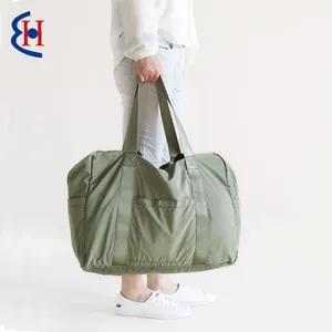 Hot sale customized 2020 new design eco friendly nylon polyester bulk travel soft plain tote bags