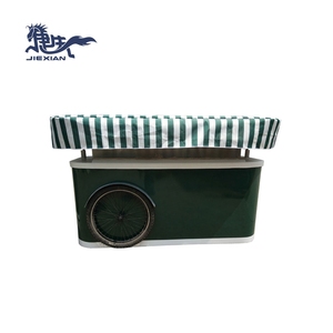 Carrito de helados de aluminio, bicicleta con congelador para venta de aperitivos y expreso de coco, para venta de aperitivos, de aluminio, de venta de frutas, de frutas y verduras - Product Image 2