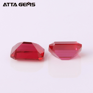 Laboratorio creado 8*6mm Octágono <span class=keywords><strong>Esmeralda</strong></span> #5 Ruby imitación rubí sintético corindón piedra precios por <span class=keywords><strong>quilate</strong></span> - Product Image 6