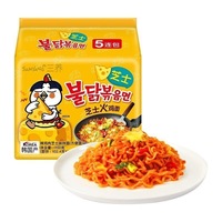 Wholesale Korean Fried Instant Ramen Noodles 140g 3X Spicy Low-Fat Buldak Chicken & Cheese Flavor