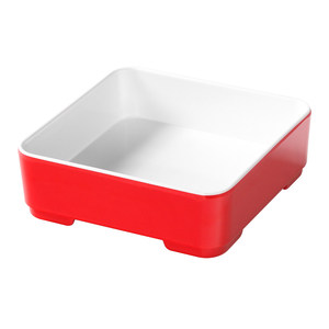 Xiangyuan <b>melamine</b> tableware <b>plates</b>, two-color stackable square fruit <b>plates</b>, creative hot pot restaurant buffet side dish - Product Image 1