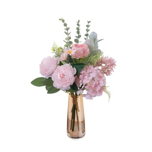 Bouquet de fleurs artificielles transfrontalières en hortensia et pivoine, en tissu tissé plastique, pour décoration intérieure et accessoires de photographie CF01436 - Product Image 5