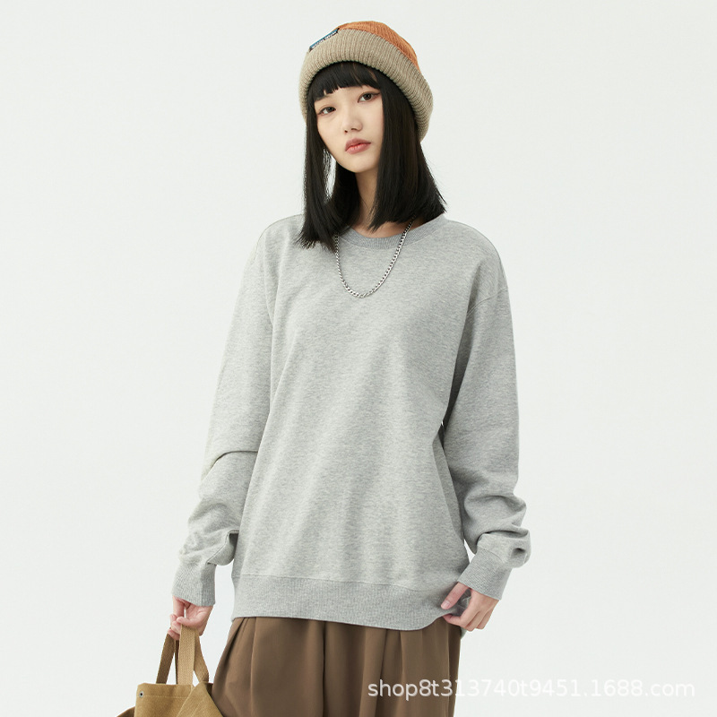 Cuello redondo, gris jaspeado, BYW3001 [Talla asiática]