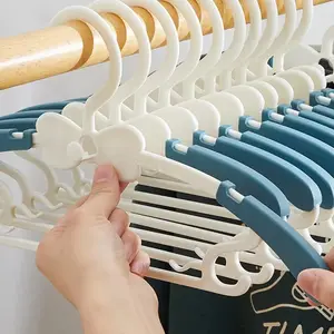 Durable Heavy Duty Retractable Kids'S Clothes Hanger Baby Room Seamless Clothes Holder