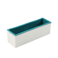 Moule en silicone rectangulaire en plastique pour bougie de savon Mousse Toast Cake-Moules multifonctionnels