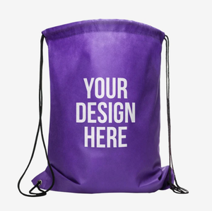 Giveaway Sports Drawstring Backpacks Bulk Custom Logo for Trade Show Promotions and Corporate Events