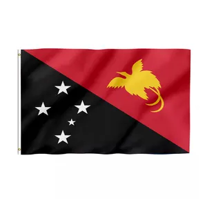 Produto promocional banderas personalizadas 100% poliéster, decoração ao ar livre papua nova guiné papua nova bandeira guiné