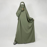 Jilbab Nida une pièce avec cordons pour niqab, manches à volants, nouvelle Abaya de prière de Dubaï, vêtements islamiques, vente en gros, robe modeste pour femmes musulmanes