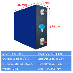 3.2v 320Ah磷酸铁锂电池EV LFP 100Ah 105Ah 230Ah 280ah 306ah 314ah 340ah太阳能存储锂离子电池 - Product Image 2