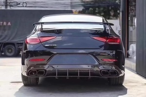 Aileron de pare-chocs arrière en fibre de carbone de style C257 <span class=keywords><strong>AMG</strong></span> pour Mercedes Benz <span class=keywords><strong>CLS</strong></span> 53 <span class=keywords><strong>63</strong></span> 260 300 W257 Diffuseur <span class=keywords><strong>2018</strong></span>+ - Product Image 2