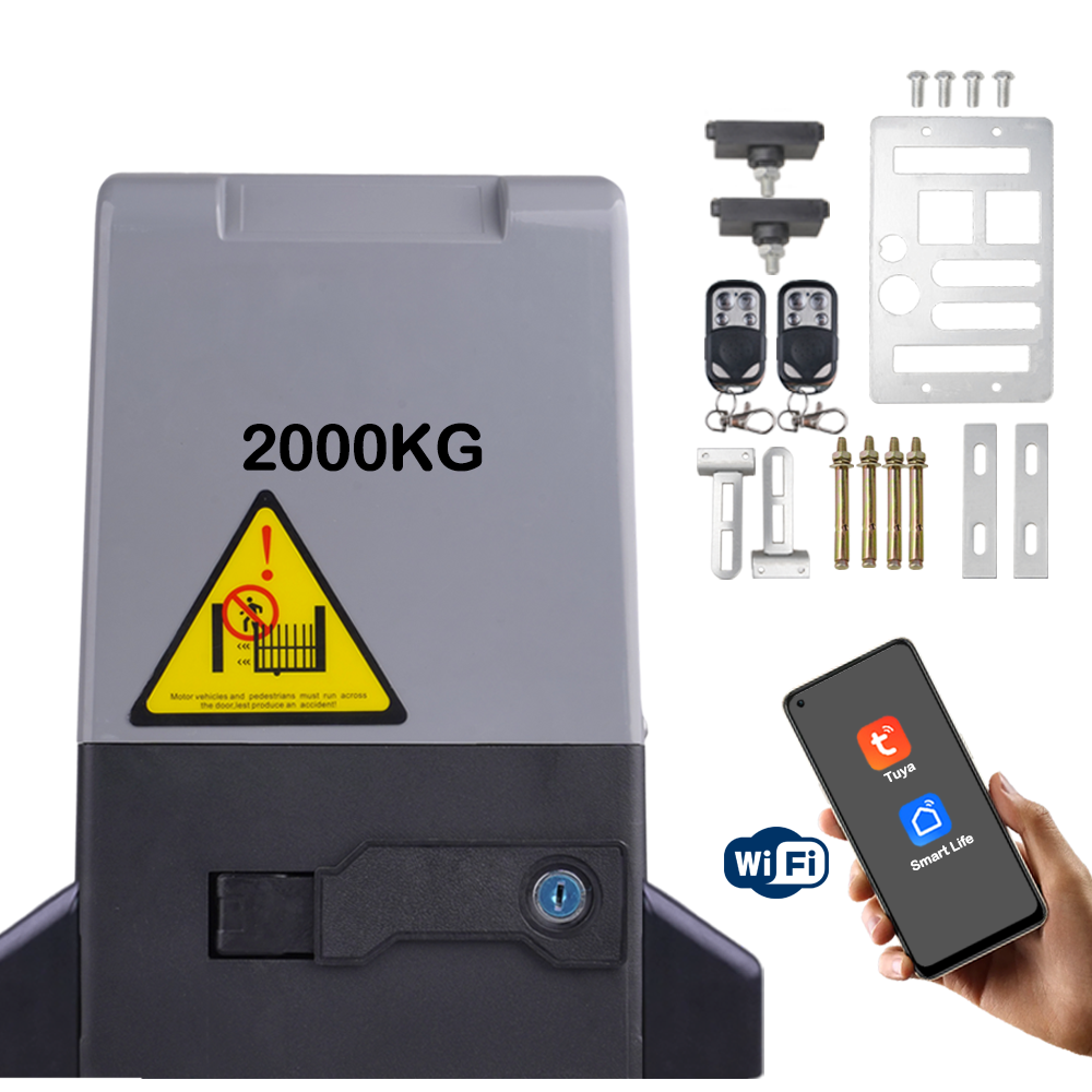 TUYA Smart Life 1200 Вт, 2000 кг, раздвижные ворота, набор, умный Wi-Fi, Открыватель дверей, магнитный ограничитель раздвижных дверей, оператор 220 В