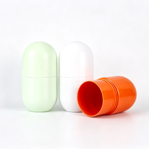 Bouteille en plastique de grande capacité (500 ml) en forme de capsule, emballage plastique vide personnalisé pour compléments en poudre - Product Image 5