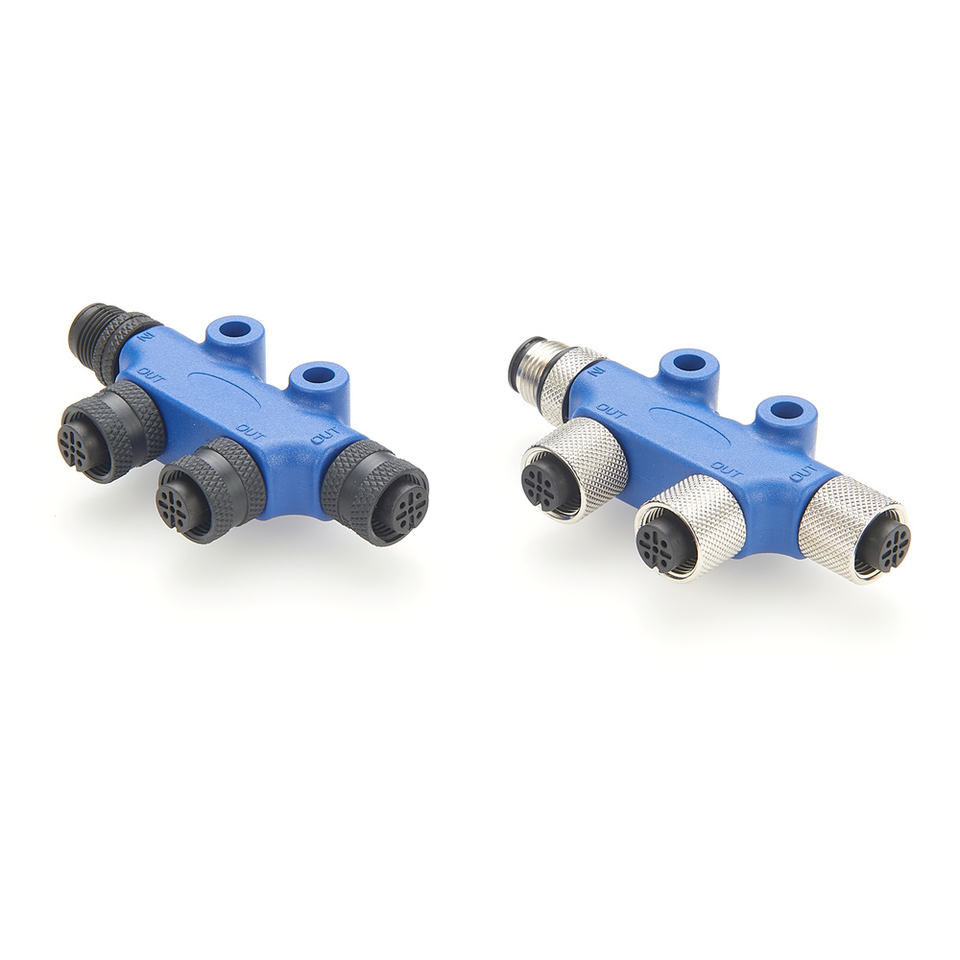 Devicenet Splitters M12 Micro-C 2-port T-Splitter for CAN Bus, CANopen, DeviceNet NMEA2000 ...