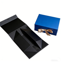 Boîte d'emballage cadeau en gros, boîte en papier pliable pour vêtements avec fermeture magnétique et ruban, boîte de rangement pliable personnalisée