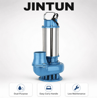 Pompa Limbah Submersible Stainless Steel WQD Portabel 5 HP Bertenaga AC Pompa Drainase Ganda Tujuan Irigasi Pertanian