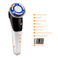 5 en 1 équipement cosmétique chaud et froid Instrument de beauté rajeunissement de la peau du visage Micro dispositif facial actuel