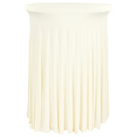 Stretch Spandex Noir Ondulé Cocktail Table Couverture Spandex Nappe Jupe Nouvelle Arrivée Tissé Carré Plante Moderne Lin Coton