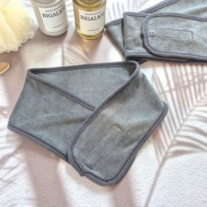 [BANDE DE CHEVEUX AZALEA] Bandeau nettoyant visage en microfibre tactile (Polyester 80% Polyamide 20%) 68cm X 10cm Durable pour un nettoyage et un toilettage faciles - Product Image 4