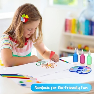 Peinture gonflante en gros, stylos de peinture gonflante métallisée, kit de coloriage 3D pour tissu, fournitures créatives de bricolage pour enfants - Product Image 6