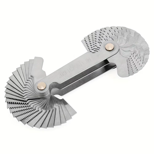 Chất Lượng Cao Đo Carbon Thép Máy Tiện Kết Hợp Công Cụ 55/60 Độ Inch Metric Chủ Đề Cắm Đo Bánh Răng Răng Pitch Đồng Hồ Đo - Product Image 1