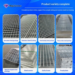 Galvanized Metal <strong>Grating</strong> G325/30/50, Silver Finish, for Sewer Drain Cover, Factory Floor, and <strong>Stair</strong> <strong>Tread</strong> Applications - Product Image 3