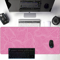 Tapis de souris en caoutchouc de qualité supérieure, directement de l'usine - Tapis de bureau XXL avec bords cousus, base antidérapante pour le jeu, le bureau et la maison