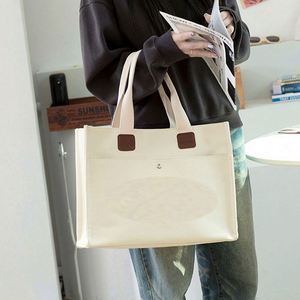 Square 16Oz Heavy Duty Two Pack Option <b>Sling</b> <b>Shoulder</b> Tote Canvas Shopping Bag Women Handbags - Product Image 6