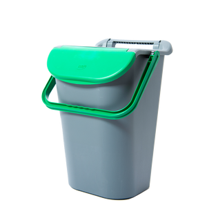 Contenedor de Basura Tipo Torre de 40 Litros, Verde, con Asa con Cierre, Cubo de Almacenamiento de PP con Tapa Abatible, para Uso Interior/Exterior - Product Image 1