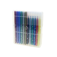 BECOL – Lot de marqueurs scintillants multicolores en plastique brillant à pointe feutre pour scrapbooking