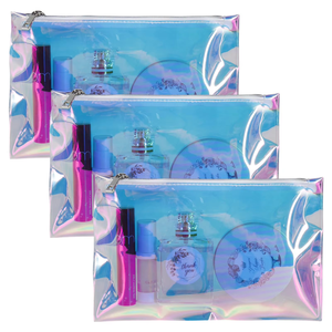 Hot <strong>Sale</strong> Women Pvc Makeup Pouch Portable Blank Holographic Travel <strong>Cosmetic</strong> <strong>Bag</strong> - Product Image 3
