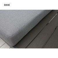 Ensemble de canapés de jardin en aluminium moderne en forme de L, portable, pour cour, meubles d'extérieur de qualité supérieure, résistant aux intempéries, de qualité commerciale