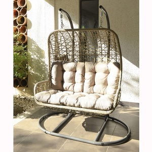 MEIJIA — <span class=keywords><strong>hamac</strong></span> <span class=keywords><strong>2</strong></span> <span class=keywords><strong>places</strong></span> d'extérieur en osier, chaise à bascule, en forme de rotin, pour jardin - Product Image 3