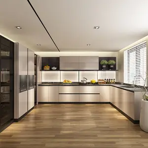 Armadio da cucina 3d su misura per mobili da cucina di design moderno