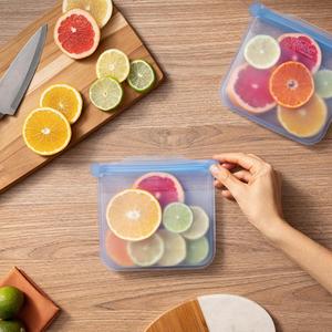 Gallon Airtight Sealed Food <b>Storage</b> Freezer Bags, Stay <b>Open</b> Easy-Fill Design, Leakproof Fresh-Keeping Plastic Pouches - Product Image 2