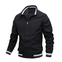 Vestes pour hommes, logo personnalisé, vente en gros, hiver, nouveau, décontracté, extérieur, imperméable, coupe-vent, fermeture éclair, sport, veste à capuche