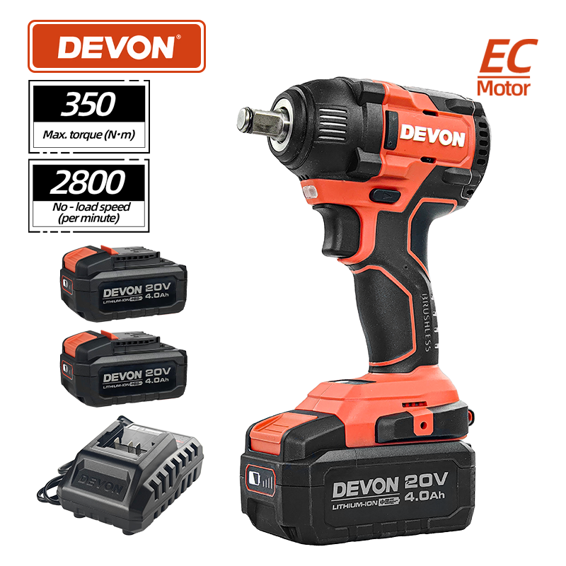 DEVON 5733-Li-20S2PLUS литиевая батарея с большой скидкой динамометрический ключ мощный ключ беспроводной ударный 20 В высокий крутящий момент Электрический гаечный ключ