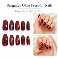 YD67 Kaixin cerises rouge forme arrondie presse sur ongles intérieur ton rouge profond fournitures pour ongles