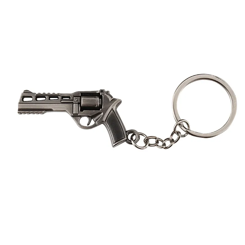 Миниатюрные модели пистолетов, мини-брелок для ключей, револьвер, брелок для ключей, модель пистолета, металлическое оружие, 3D брелок на заказ