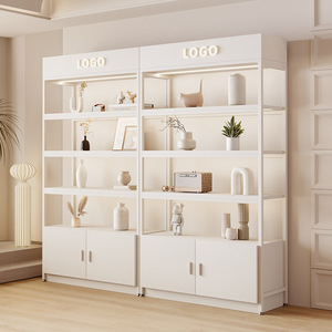 Vitrine de présentation de cosmétiques en bois haut de gamme pour usage commercial - Présentoir pré-assemblé pour salons de beauté, maquillage, soins de la peau SERMING SEM-036 - Product Image 3