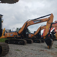 Excavatrice sur chenilles d'occasion Sany SY215C de 21 tonnes, haute performance, sans fuite d'huile, avec cabine climatisée, à vendre