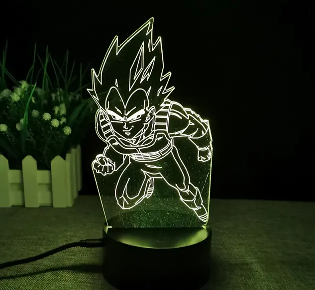Japanese anime Dragon Ball 3D night lamp Wukong touch remote control colorful color changing novel creative gift lamp