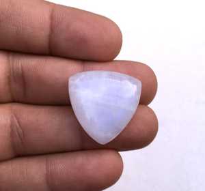 Beautiful Top Quality Natural <b>Rainbow</b> Moonstone Gemstone Smooth Trillion Shape Loose Gemstone Cabochon - Product Image 2