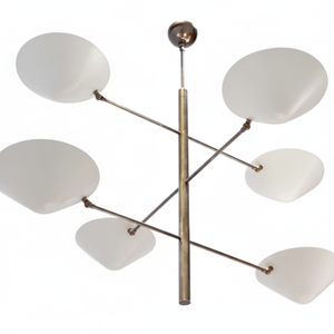 โคมไฟระย้าทองเหลือง5-แขนสไตล์ฝรั่งเศสร่วมสมัยที่ทันสมัยแสงสีขาวอบอุ่นสำหรับห้องครัวเกาะร้านอาหารห้องนั่งเล่นหลอดไฟ E12 - Product Image 1