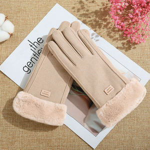 Women Touchscreen Winter Suede <b>Gloves</b> Women Fashion Winter Touchscreen <b>Glove</b> Split <b>Finger</b> <b>Gloves</b> - Product Image 3
