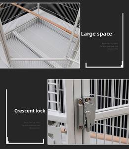 Jaula Extra Grande de Hierro Forjado para Loros, Aviario Metálico de Lujo para Guacamayos, Loros Grises y Cacatúas, Jaula Espaciosa y Duradera - Product Image 4