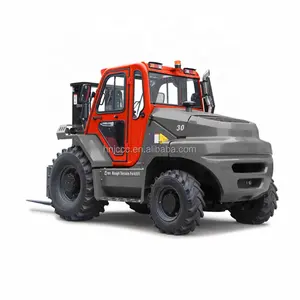 Factory Direct Sale 3 Ton Diesel Rough Terrain Forklift With 3000 mm Lift Height And 500 mm Load Centre