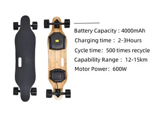 OEM ODM kaelis Longboard électrique pour adultes à grande vitesse 35-40 km/h, batterie 4000 mAh 36V, moteur 600W, roulements ABEC-9 - Product Image 4