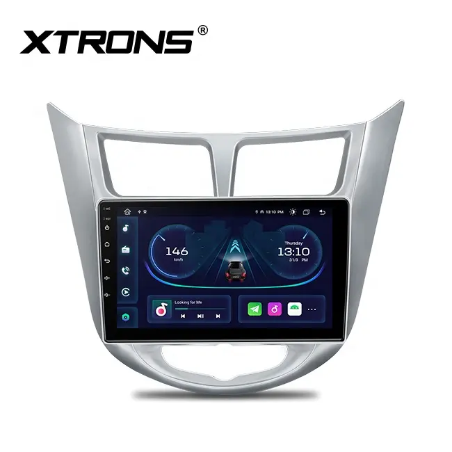 XTRONS 9 Inch 1280*720 Android Screen For Hyundai Accent Verna Car Stereo with Carplay AA Coaxial Audio Output Car Radio
